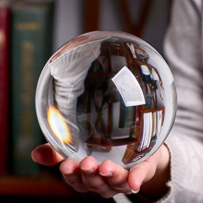 DSJUGGLING Diameter 150mm Clear Acrylic Contact Juggling Ball, 5.9 Inches Transparent Acrylic Sphere for isolations and Body Rolls