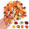 100 Pieces Tiny Meat for Dollhouse Miniatures Resin Food for Crafts Mini Food Decor for Dollhouse Mini Kitchen Fairy Garden Micro Landscaping Decoration view 1
