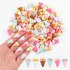 100 Pieces Tiny Ice Cream Cones for Dollhouse Miniatures Resin Food for Crafts Mini Dessert Decor for Dollhouse Mini Kitchen Fairy Garden Micro Landscaping Decoration view 1