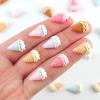 100 Pieces Tiny Ice Cream Cones for Dollhouse Miniatures Resin Food for Crafts Mini Dessert Decor for Dollhouse Mini Kitchen Fairy Garden Micro Landscaping Decoration view 2
