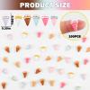 100 Pieces Tiny Ice Cream Cones for Dollhouse Miniatures Resin Food for Crafts Mini Dessert Decor for Dollhouse Mini Kitchen Fairy Garden Micro Landscaping Decoration view 3