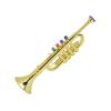 Aumotop Compact Golden Kid Trumpet Coated Surface Plastic Horn Music Toy for Children's Musical Education view 2