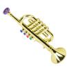 Aumotop Compact Golden Kid Trumpet Coated Surface Plastic Horn Music Toy for Children's Musical Education view 3