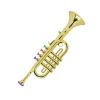 Aumotop Compact Golden Kid Trumpet Coated Surface Plastic Horn Music Toy for Children's Musical Education view 4
