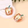 3.8 * 3cm Retro Cartoon Pumpkin Halloween Themed Earrings,orange,3.8 * 3cm view 2