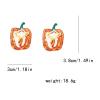 3.8 * 3cm Retro Cartoon Pumpkin Halloween Themed Earrings,orange,3.8 * 3cm view 3