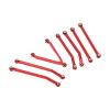 1/24 RC Car Chassis Link Rod, Aluminum Alloy Pull Rods for LWB 133.7mm Axial SCX24, High Accuracy Wear Resistant Chassis Links Set with 7 Accessories and 15 Screws, Ideal Replaceme (Red) view 4
