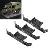 3 Set RC Front Bumper, Aluminum Alloy High Strength Bumper, Abrasion Light Weight Remote Control Car Bumper, Direct Substitute for Plastic Parts with 3 Accessories and 6 (Silver Black) view 2