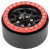 2Pcs 1.9in RC Car Aluminum Alloy Wheel Hub, Replacement RC Metal Hub with 12 - Point Square Hole, High Strength Durable Accessory for HSP Redcat HPI Axial Brand Cars (Red Black) view 2