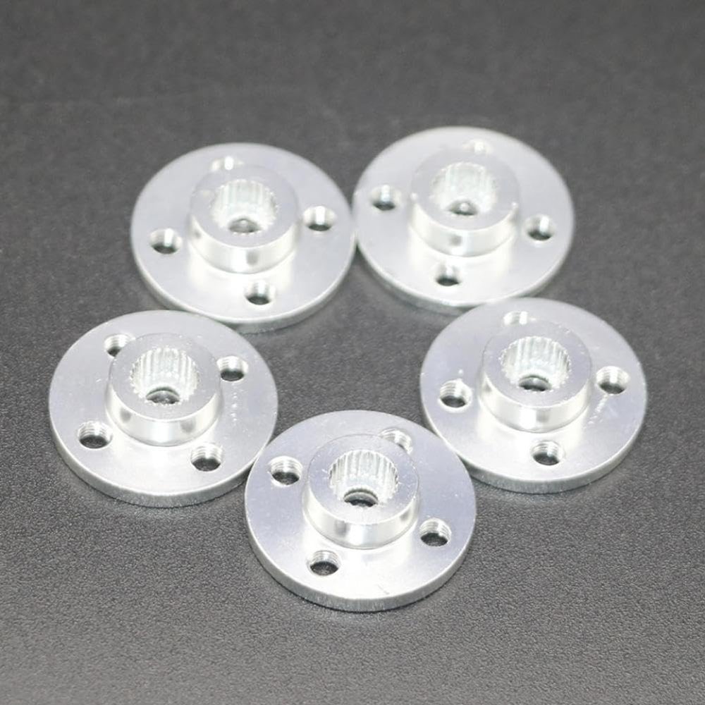 5 Pcs Metal Steering Gear Disc Stent 25T Servo Arm Round Type Compatible with MG995 RC Robot Car(10 Pieces)