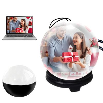 Crystal Ball Video Player for Valentines Day, 3 Inch Photo Album-DIY Video Player, 4G 1000mAH 3D Ultrasound Crystal Ball with Electronic Display, Customizable Gift for Anniversary,Wedding