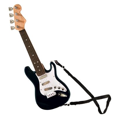 16 inch Guitar Musical Instrument Toy for Kids Boys Girls, 4 Strings Mini Guitar with Strap for Toddlers/ Beginner/ Children (Black)