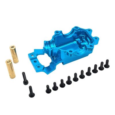 For MJX For Hyper Go 14209 14210 14211 14301 14302 14303 Metal Front GearBox Housing Gear Box Shell Differential Case Upgrade Parts Rc Upgrade Components(Blue,Lower)