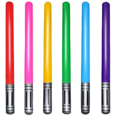 6Pcs Inflatable Light Sabers 35 Inch PVC Inflatable Light Sabers for Kids Safe and Fun Lightsaber Swords Gifts for Party Decorations, Assorted Color