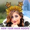 BCOATH 2024 New Year Star Headband Glitter Hair Hoop Party Hairband for Women Men New Year'S Eve Party Supplies Spring Festival Decor 2Pcs Set view 4