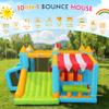 AKEYDIY Bounce House, 10-in-1 Inflatable Bouncy House Obstacle Course for Kids 3-12,Outdoor/Indoor with Obstacle Jump Area, Side, Toy Market Stand Football Shooting, Ball Pit,Air Blower Include view 2
