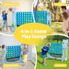 Giant 4 Connect Outdoor Game, Adjustable Height (2.8-3.8 FT), with Golf/Basketball/Ring Toss, Quick-Release Slider, for Family Game Night Essential, Outdoor Camping Party Game, Team Building Events view 3