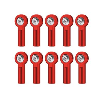 10PCS M2 Link Tie Rod End Universal Joint Ball Head Connector Steering Pushrod Linkage Compatible with RC Car Boat Vehicle Parts(Red)