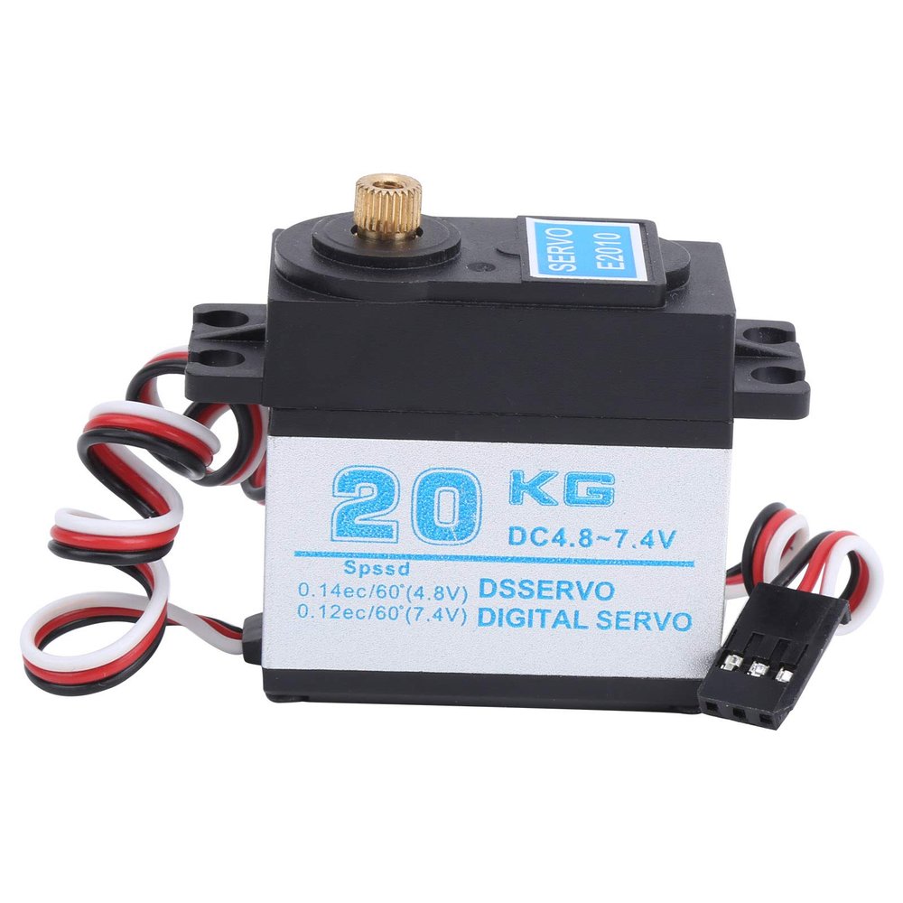 20KG Metal Gear RC Digital Servo, High Torque Servo for 1/8 1/10 Scale Remote Control Car, Waterproof Digital Servo with Strong Metal Gears, Stable Performance for Crawler and RC V