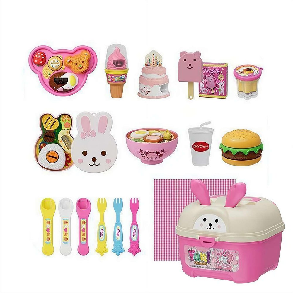 Baby Doll Food, 8pcs Pudding Feeding Toys for Dolls, Pretend Play Food for Doll Role Play for 3 4 5 6 Year Old Girls (Pink)