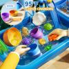 Water Table Play Sink Toy for Kids 2 3 4 5 6 Years Old - Outdoor Kitchen with Running Water, Fishing Games, Toddler Water Play Table for Kids Ages 3-8, Beach Outdoor Toys, Birthday Gifts 2+ 3-5 (Blue) view 3