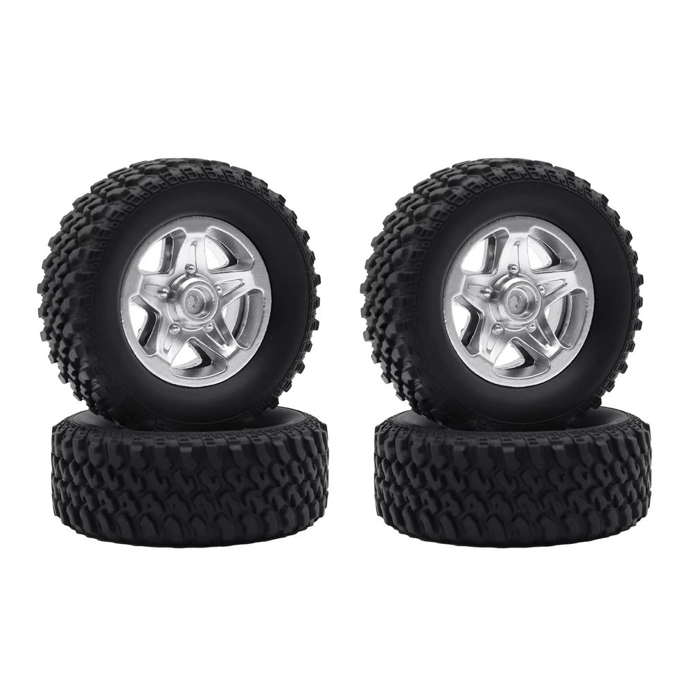 RC Crawlers Models For MN78 MN82S MN82Pro 1/12 RC Car Upgrade Parts Accessories Metal Beadlock Wheel Rim Hub And Tire Tyres Set 62mm 23mm Model