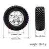 RC Crawlers Models For MN78 MN82S MN82Pro 1/12 RC Car Upgrade Parts Accessories Metal Beadlock Wheel Rim Hub And Tire Tyres Set 62mm 23mm Model view 4