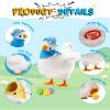 AOSUYOU Singing Egg Laying Chicken Toy - Electric Plush Interactive Toy for Kids Easter Holiday Birthday Gift,White view 2