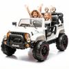 24V Kids Ride On Electric Car with Parent Remote Control, 2WD Ride-On Toy for Ages 38, High/Low Speed, Rear Suspension, Trunk Storage, Pull Handle, Bluetooth, USB, LED Lights (White) view 1