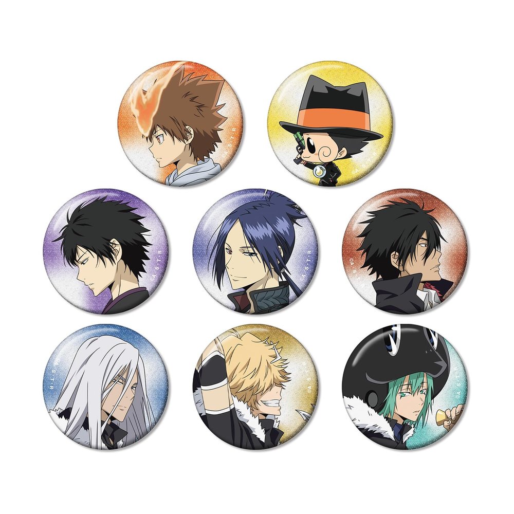 Home Teacher Hitman Reborn! Illustrated Yumi Ver. Trading Glitter Tin Badges Box of 8
