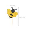 FESTFENDS Bee Cupcake Picks and Dessert Toppers 30Pcs Paper Cake Picks for Party Decorations Non-Edible Bee Theme Cake Topper for Birthday and Shower Events view 2