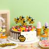 FESTFENDS Bee Cupcake Picks and Dessert Toppers 30Pcs Paper Cake Picks for Party Decorations Non-Edible Bee Theme Cake Topper for Birthday and Shower Events view 4