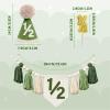1/2 Birthday Boy High Chair Banner - 3PCS Half Birthday Decorations with Cone Birthday Hat Cake Candle, Half Way to One Decorations Kit for Baby Boy 6 Month Party Photoshoot PropsSage Green view 2
