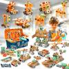 CZOALX 168PCS Kids Tool Set with Toy Drill & Toolbox, STEM Construction Building Toys, Toddler Tool Kit for Kids Boys Girls Ages 3-4-5-6-7-8, Pretend Play Design & Drill Set view 1