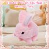 KEHOO Realistic Bunny Toy, Easter Educational Interactive Bunny Toy, Plush Bunny Hopping Rabbit with Sounds and Movements, Twitching Mouth and Nose, and Wiggling Ears (Pink) view 2