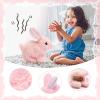 KEHOO Realistic Bunny Toy, Easter Educational Interactive Bunny Toy, Plush Bunny Hopping Rabbit with Sounds and Movements, Twitching Mouth and Nose, and Wiggling Ears (Pink) view 3