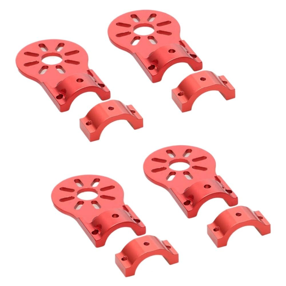 4PCS 12mm 16mm Motor Mount Base Support Bracket Holder for Carbon Tube Frame Compatible with RC Quadcopter Multicopter UAV FPV Drone Parts(16mm red)