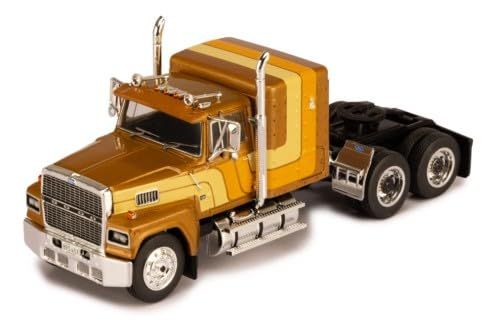1978 LTL 9000 Truck Tractor Brown with Stripes 1/64 Diecast Model by IXO Models 64TR011B