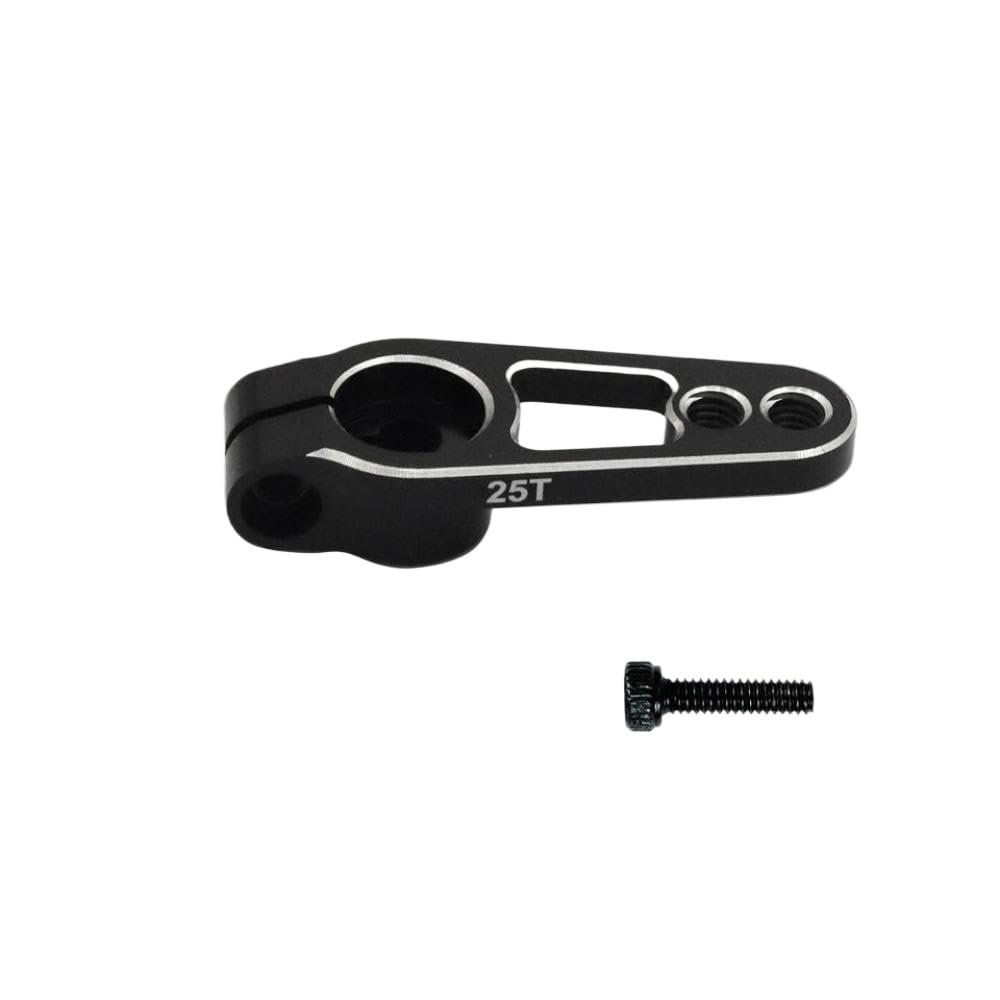 Aluminum 25T Servo Horn 25 Spline M3 Steering Arm Compatible with Futaba Savox Power HD D4 RC Servo Motors Like MG995 MG946R MG996R(Black)
