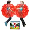 2 PC Sumo Balls for Kids, Bumper Hoper Ball for Kid, Kids Sumo Balls, Sumo Bubble Ball for Child Outdoor Team Gaming Play for 3+ Ages.60 cm,red+red. view 1