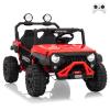 2 Seater Ride on Car for Kids 24v with Remote Control, 24v Ride on Toy,Fast 4.97MPH Truck,4WD Electric Truck Toy, 3 Speeds, Spring Suspension, LED Lights, Dual Storage, 3 Speeds, Music view 4