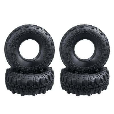 1. 9 Inch 2. 2 Inch Beadlock Rubber Wheel Tires Compatible with 1/10 Scale RC Crawler Car Models Upgrade Parts Fits Wraith 90046 and Similar Vehicles(1.9inch 4Pcs)