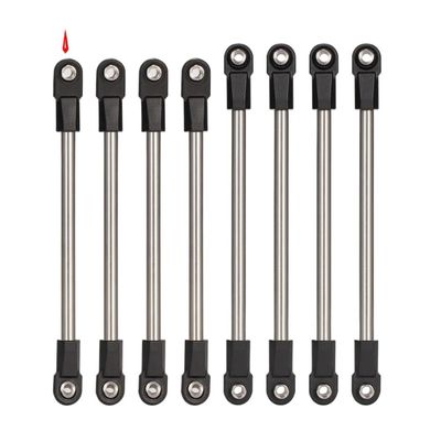 8Pcs Stainless Steel 275mm Wheelbase Links Set with M4 Rod Ends Compatible with 1 10 Scale RC Crawler 275WB Chassis for DIY Upgrade Fits Common TF2 Style Models