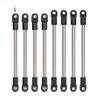 8Pcs Stainless Steel 275mm Wheelbase Links Set with M4 Rod Ends Compatible with 1 10 Scale RC Crawler 275WB Chassis for DIY Upgrade Fits Common TF2 Style Models view 1