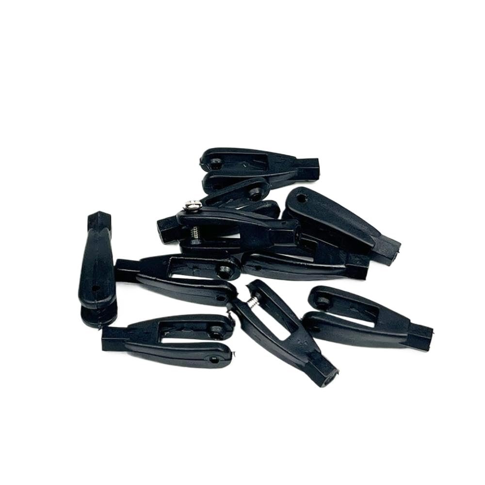 10pcs Nylon U-Shaped Servo Linkage Rod Clevis Coupler Compatible with M2 M3 Push Connecting Rod 2mm 2. 8mm for RC Aircraft Model Parts(2mm for M2 Rod Black)