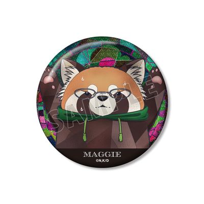 Maggie Kun Aure Glass 75mm Glitter Tin Badge