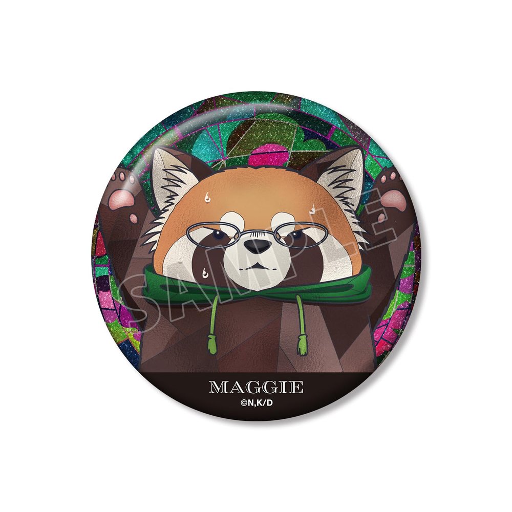 Maggie Kun Aure Glass 75mm Glitter Tin Badge