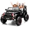 24V Kids Ride On Electric Car with Parent Remote Control, 2WD Ride-On Toy for Ages 38, High/Low Speed, Rear Suspension, Trunk Storage, Pull Handle, Bluetooth, USB, LED Lights (Black) view 1