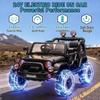24V Kids Ride On Electric Car with Parent Remote Control, 2WD Ride-On Toy for Ages 38, High/Low Speed, Rear Suspension, Trunk Storage, Pull Handle, Bluetooth, USB, LED Lights (Black) view 2