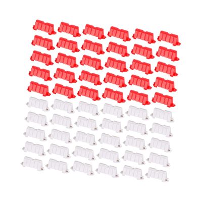 Modular RC Crash Resistant Fences Expandable Road Barriers for 1/14 to 1/28 Scale RC Models Accessory Sturdy Plastic ABS- 60 Pieces